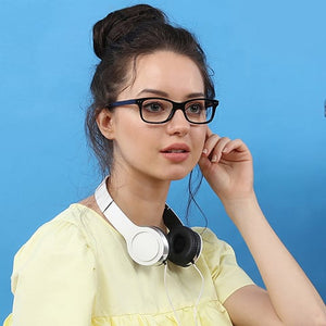 Black Rectangle Full Rim Unisex Eyeglasses by Vincent Chase Online-121997