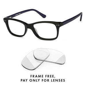 Black Rectangle Full Rim Unisex Eyeglasses by Vincent Chase Online-121997