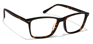 Tortoise Rectangle Full Rim Unisex Eyeglasses by Vincent Chase VC-122056