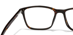Tortoise Rectangle Full Rim Unisex Eyeglasses by Vincent Chase VC-122056