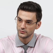 Load image into Gallery viewer, Gold Round Full Rim Unisex Eyeglasses by Vincent Chase VC-122209