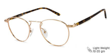 Load image into Gallery viewer, Gold Round Full Rim Unisex Eyeglasses by Vincent Chase VC-122209