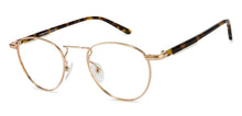 Load image into Gallery viewer, Gold Round Full Rim Unisex Eyeglasses by Vincent Chase VC-122209