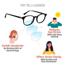 Load image into Gallery viewer, Grey Round Full Rim Unisex Eyeglasses by Vincent Chase Online-122169