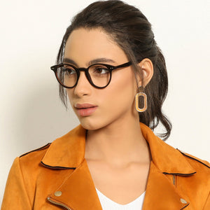 Brown Round Full Rim Unisex Eyeglasses by Vincent Chase Online-138878