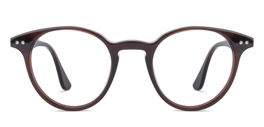 Brown Round Full Rim Unisex Eyeglasses by Vincent Chase Online-138878