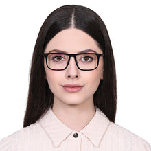 Load image into Gallery viewer, Black Rectangle Full Rim Unisex Eyeglasses by Lenskart Air Online-129709
