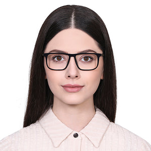 Black Rectangle Full Rim Unisex Eyeglasses by Lenskart Air Online-129709