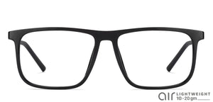Black Rectangle Full Rim Unisex Eyeglasses by Lenskart Air Online-129709