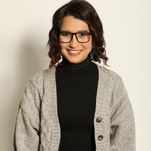 Load image into Gallery viewer, Black Rectangle Full Rim Unisex Eyeglasses by Lenskart Air Online-137398