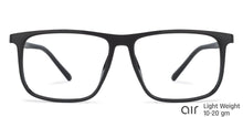 Load image into Gallery viewer, Black Rectangle Full Rim Unisex Eyeglasses by Lenskart Air Online-137398