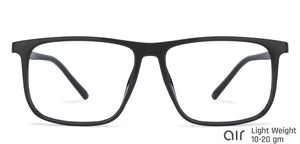 Black Rectangle Full Rim Unisex Eyeglasses by Lenskart Air Online-137398