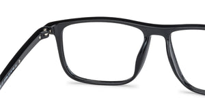 Black Rectangle Full Rim Unisex Eyeglasses by Lenskart Air Online-137398