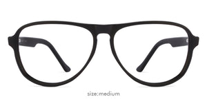 Black Aviator Full Rim Unisex Eyeglasses by Vincent Chase Online-124039