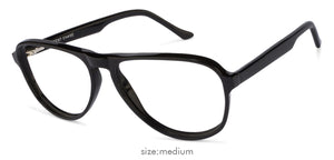 Black Aviator Full Rim Unisex Eyeglasses by Vincent Chase Online-124039