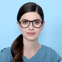 Load image into Gallery viewer, Black Aviator Full Rim Unisex Eyeglasses by Vincent Chase Online-131812