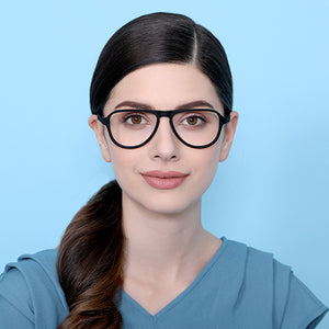 Black Aviator Full Rim Unisex Eyeglasses by Vincent Chase Online-131812