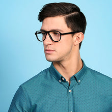 Load image into Gallery viewer, Black Aviator Full Rim Unisex Eyeglasses by Vincent Chase Online-131812