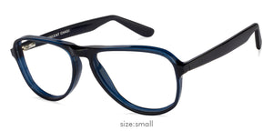 Blue Aviator Full Rim Unisex Eyeglasses by Vincent Chase VC-124037