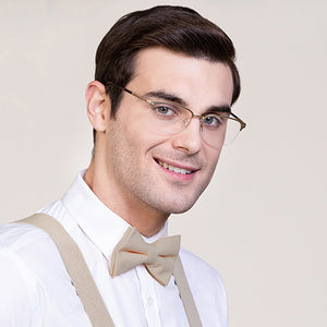 Gold Wayfarer Half Rim Unisex Eyeglasses by Vincent Chase Online-124427