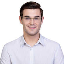 Load image into Gallery viewer, Gold Wayfarer Half Rim Unisex Eyeglasses by Vincent Chase Online-124427