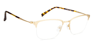 Gold Wayfarer Half Rim Unisex Eyeglasses by Vincent Chase Online-124427