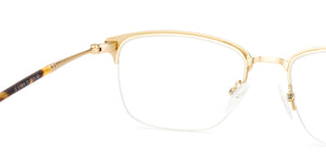 Gold Wayfarer Half Rim Unisex Eyeglasses by Vincent Chase Online-124427