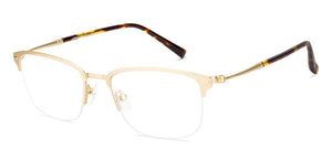 Gold Wayfarer Half Rim Unisex Eyeglasses by Vincent Chase Online-124427