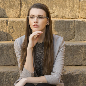 Grey Rectangle Rimless Unisex Eyeglasses by Lenskart Air Online-124495