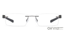 Load image into Gallery viewer, Grey Rectangle Rimless Unisex Eyeglasses by Lenskart Air Online-124495