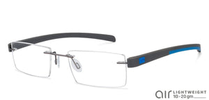Grey Rectangle Rimless Unisex Eyeglasses by Lenskart Air Online-124495
