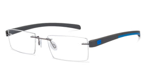 Grey Rectangle Rimless Unisex Eyeglasses by Lenskart Air Online-124495