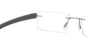 Grey Rectangle Rimless Unisex Eyeglasses by Lenskart Air Online-124495