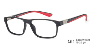 Black Rectangle Full Rim Unisex Eyeglasses by Lenskart Air Online-124522