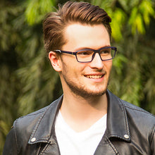 Load image into Gallery viewer, Blue Rectangle Full Rim Unisex Eyeglasses by Lenskart Air Online-124530