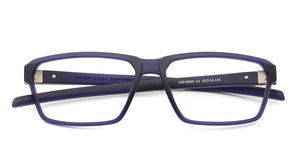 Blue Rectangle Full Rim Unisex Eyeglasses by Lenskart Air Online-124530
