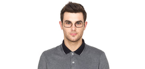 Gold Rectangle Full Rim Unisex Eyeglasses by Lenskart Air Online-124820