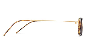 Gold Rectangle Full Rim Unisex Eyeglasses by Lenskart Air Online-124820