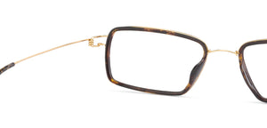 Gold Rectangle Full Rim Unisex Eyeglasses by Lenskart Air Online-124820
