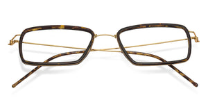 Gold Rectangle Full Rim Unisex Eyeglasses by Lenskart Air Online-124820