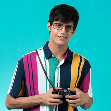 Load image into Gallery viewer, Grey Rectangle Full Rim Unisex Eyeglasses by Lenskart Air Online-124821