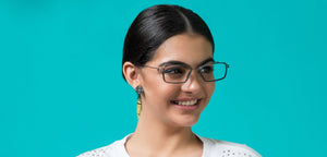 Grey Rectangle Full Rim Unisex Eyeglasses by Lenskart Air Online-124821
