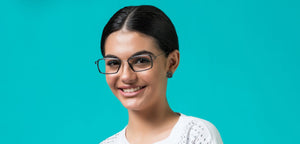 Grey Rectangle Full Rim Unisex Eyeglasses by Lenskart Air Online-124821