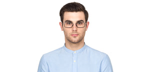 Silver Rectangle Full Rim Unisex Eyeglasses by Lenskart Air Online-124824