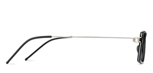 Silver Rectangle Full Rim Unisex Eyeglasses by Lenskart Air Online-124824