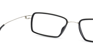 Silver Rectangle Full Rim Unisex Eyeglasses by Lenskart Air Online-124824
