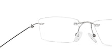 Load image into Gallery viewer, Silver Rectangle Rimless Unisex Eyeglasses by Vincent Chase-142697
