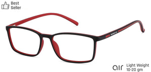 Black Rectangle Full Rim Unisex Eyeglasses by Lenskart Air Online-124829