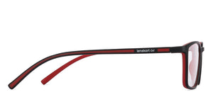 Black Rectangle Full Rim Unisex Eyeglasses by Lenskart Air Online-124829