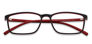 Black Rectangle Full Rim Unisex Eyeglasses by Lenskart Air Online-124829